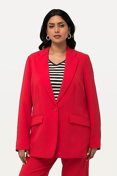 Ulla Popken Blusenblazer Blazer Reverskragen Klappentaschen Knopfverschluss günstig online kaufen