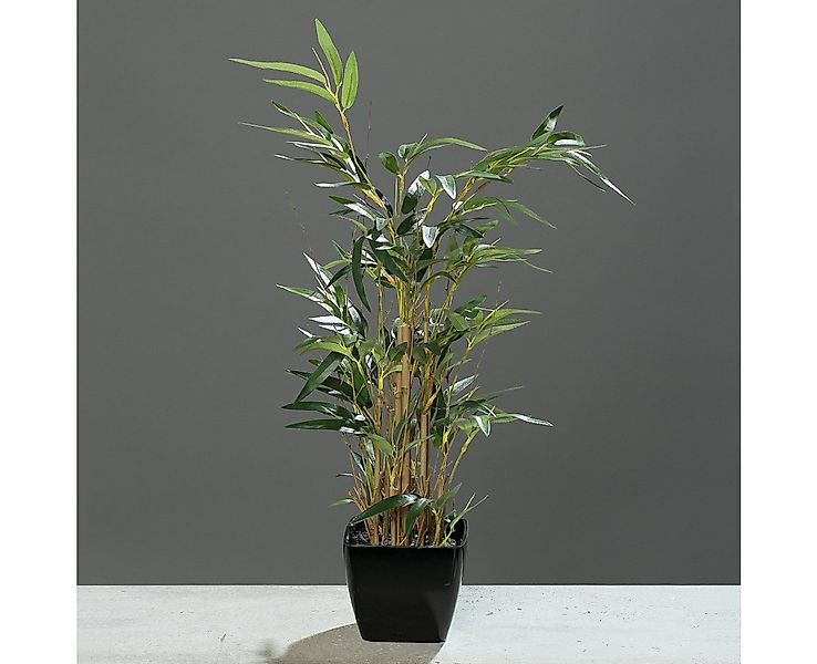 Kunstpflanze Bambus 60cm im schwarzen Topf Kunstpflanzen Kunstbaum künstlic günstig online kaufen