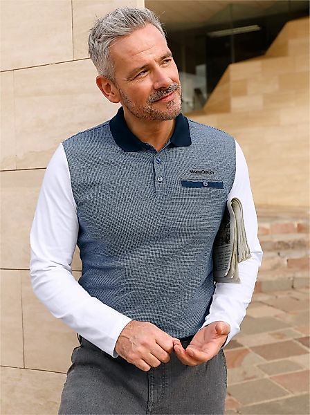 Marco Donati Poloshirt "Langarm-Poloshirt", (1 tlg.) günstig online kaufen