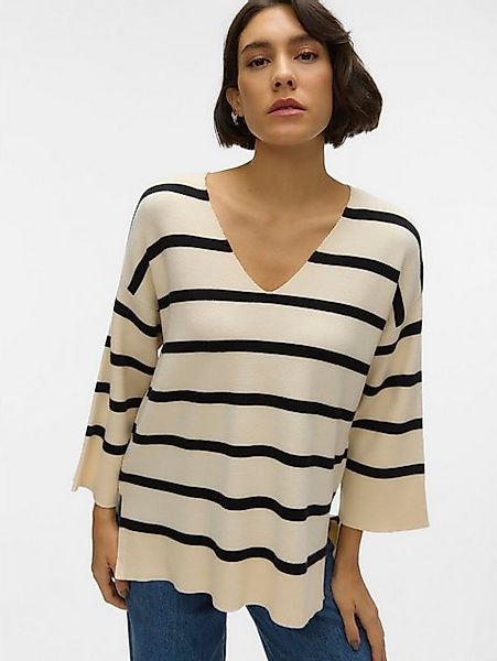 Vero Moda Strickpullover Legerer Feinstrick Weicher Streifen VMSABA VMSABA günstig online kaufen