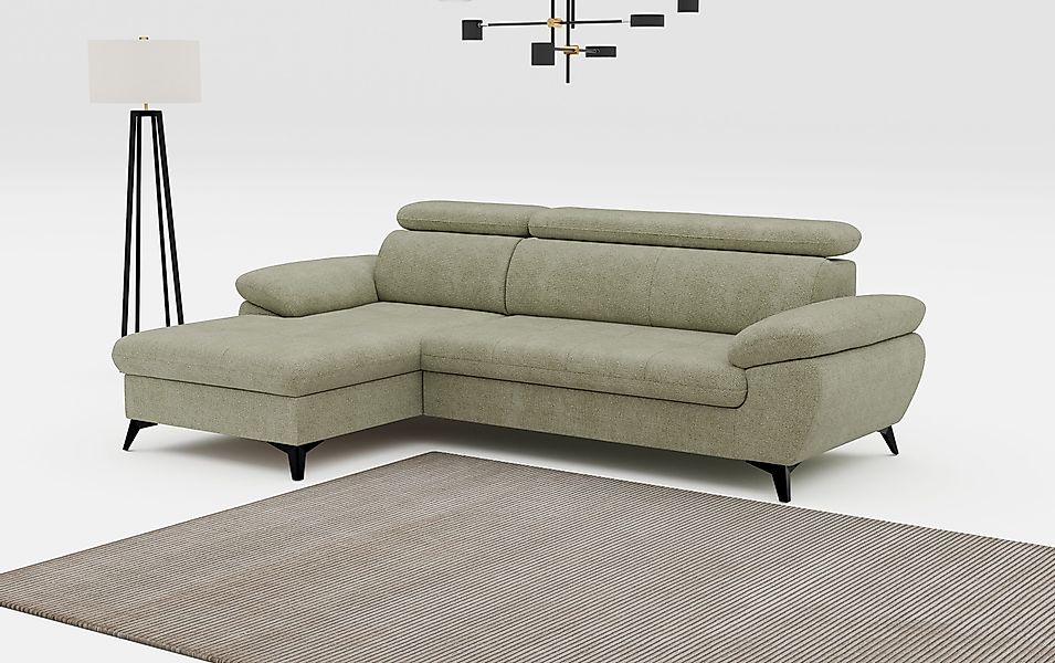 COTTA Ecksofa Hudson L-Form, mit Kopfteilverstellung, günstig online kaufen
