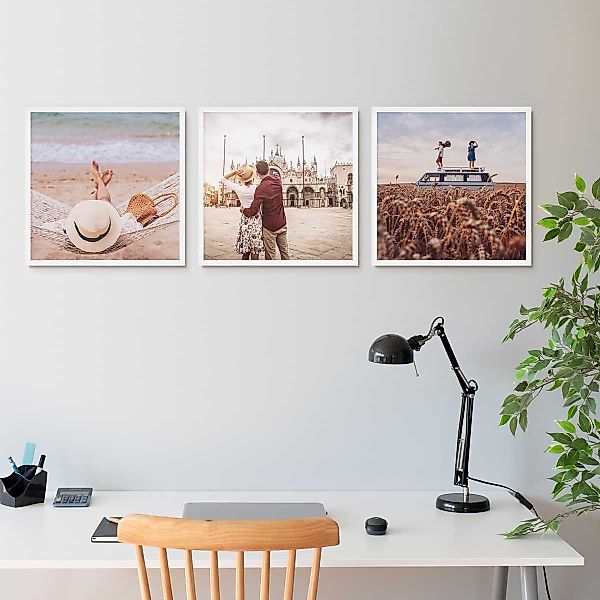 PHOTOLINI Bilderrahmen Bilderrahmen 3er Set 50x50 günstig online kaufen