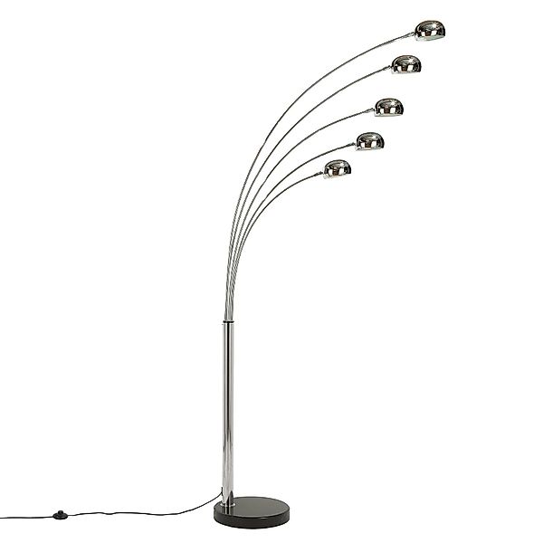 riess-ambiente Stehlampe FIVE LIGHTS 205-210cm chrom, günstig online kaufen