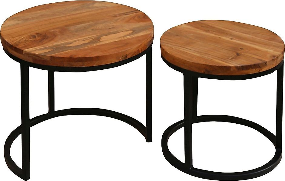 byLIVING Beistelltisch Selma, aus Massivholz, Zweisatztisch günstig online kaufen