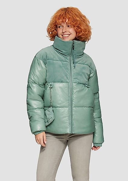 QS Winterjacke Outdoor-Jacke Steppjacke im Fabricmix mit abnehmbarer Tasche günstig online kaufen