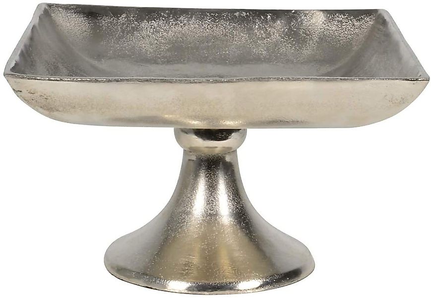 Lesli Living Dekoschale Deko Schale Brush silber 30x30x17cm Aluminium günstig online kaufen