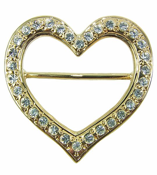 LUISIA® Schal Herz Schalring mit Strass - Gold günstig online kaufen