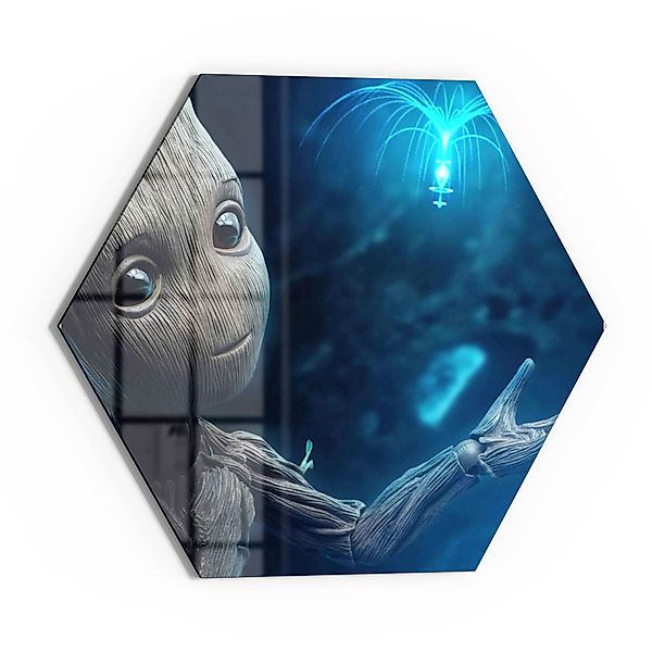 DEQORI Glasbild 'Niedlicher Baby Groot', 'Niedlicher günstig online kaufen