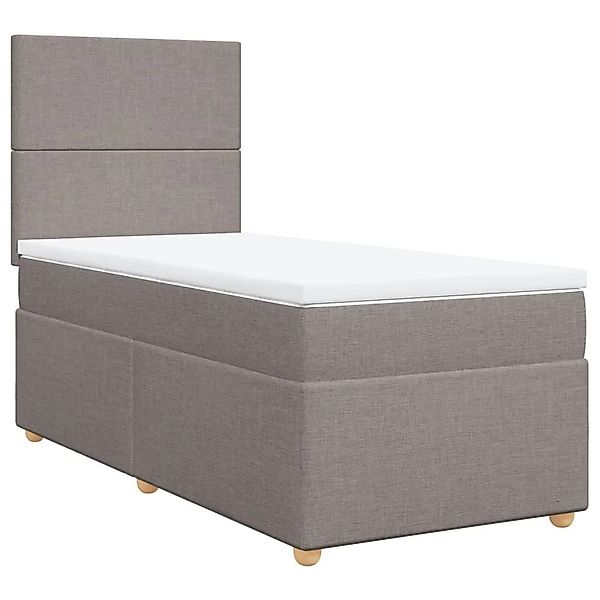 vidaXL Boxspringbett mit Matratze Taupe 90x190 cm Stoff 3293432 günstig online kaufen
