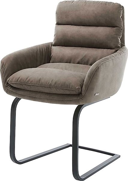 DELIFE Polsterstuhl Abelia-Flex, mit Armlehnen Freischwinger günstig online kaufen