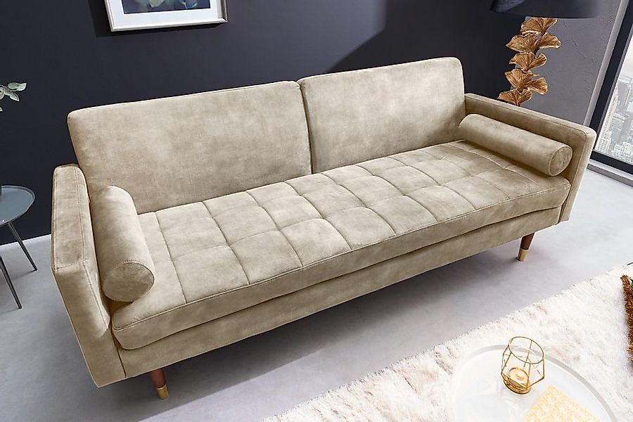 riess-ambiente Schlafsofa COUTURE 195cm champagner / braun, Einzelartikel 1 günstig online kaufen