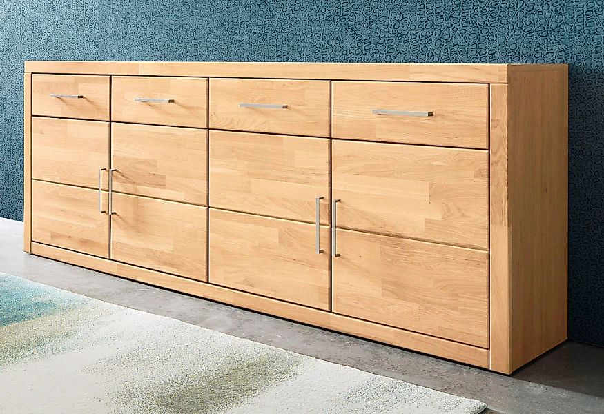 Home affaire Sideboard "Trondheim,200 cm breit,42 cm tief, Fronten Holzmass günstig online kaufen