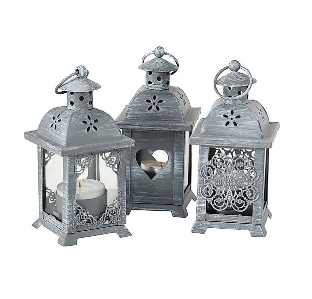 BOLTZE GRUPPE GmbH Kerzenlaterne Kerzenlaterne Paulina H/B/L 14/5/5cm grau günstig online kaufen