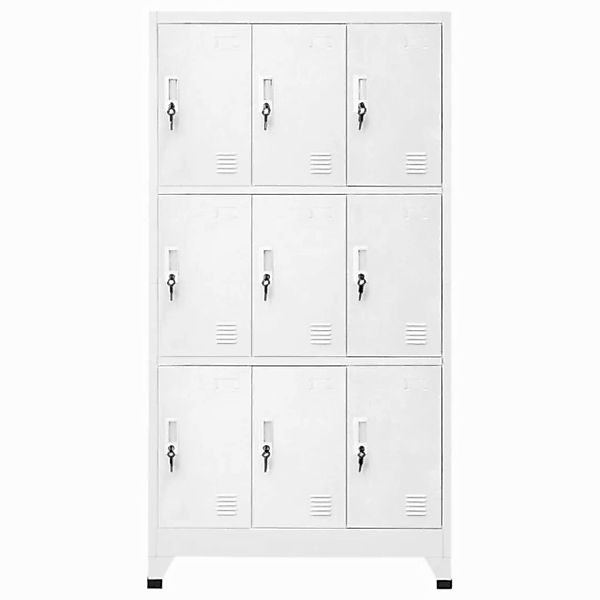 vidaXL Mehrzweckschrank Schließfachschrank mit 9 Fächern Stahl 90x45x180 cm günstig online kaufen