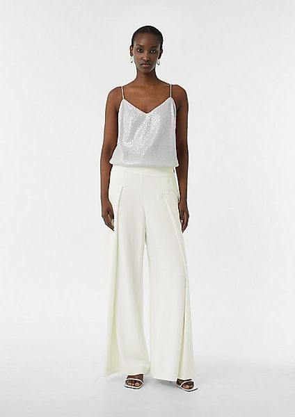 comma Chinos Hose Fließende Marlenehose mit tiefen Falten günstig online kaufen