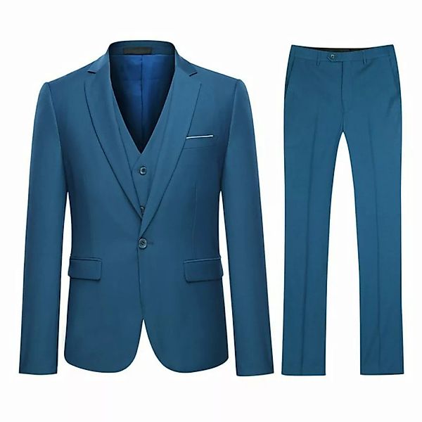Allthemen Anzug (3 tlg, Sakko & Weste & Hose) Slim Fit Herrenanzug für Busi günstig online kaufen