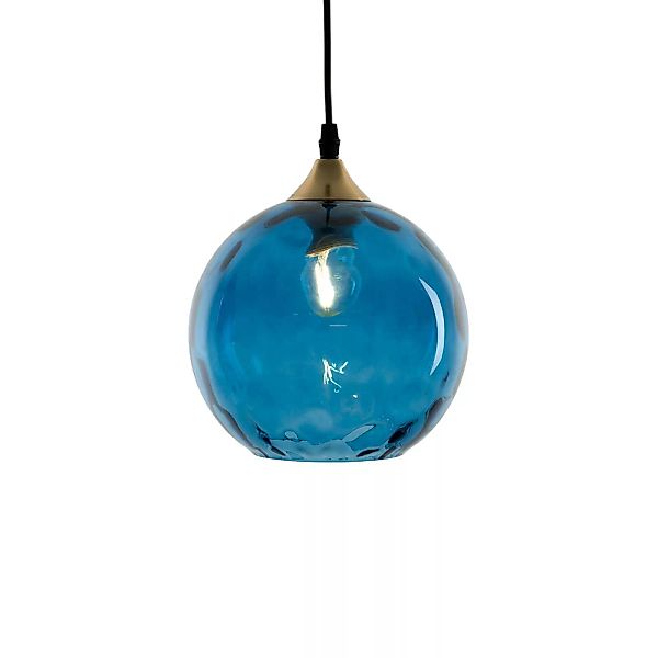 Hängeleuchte Cagliari einflammig Glasschirm blau günstig online kaufen