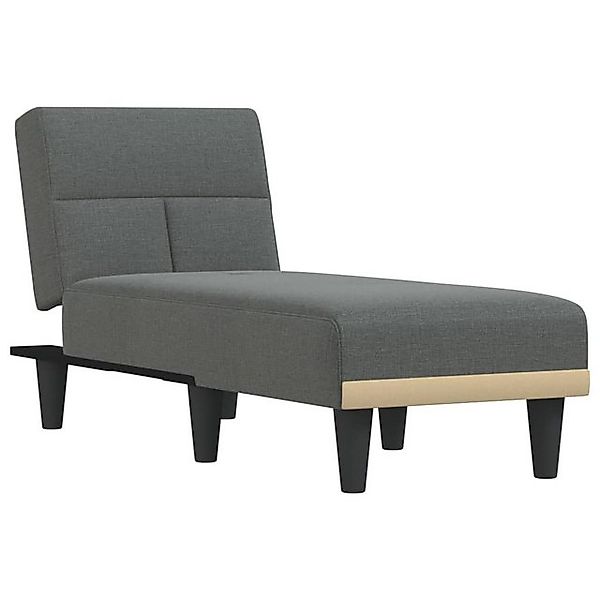 vidaXL Chaiselongue Chaiselongue Dunkelgrau Stoff, 1 Teile günstig online kaufen