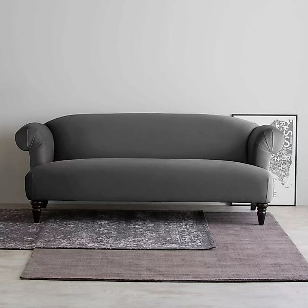 Claudia 3-Sitzer Sofa, Samt in Zinngrau - MADE.com günstig online kaufen