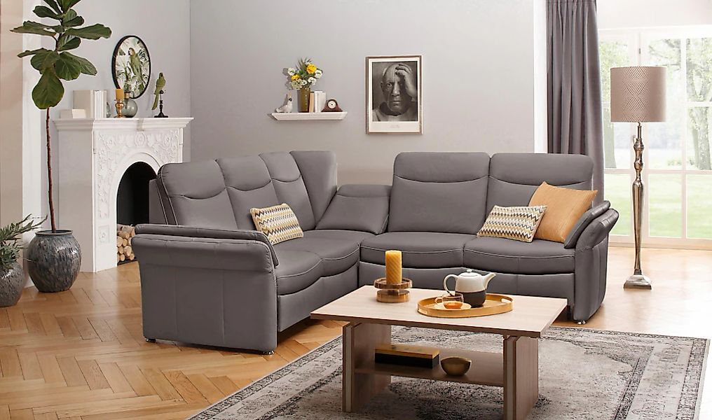 Home affaire Ecksofa »Tahoma L-Form«, mit Armlehnfunktion, wahlweise Bettfu günstig online kaufen