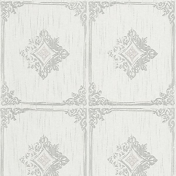 PROFHOME 961991-GU Barock Tapete Ornament Matt Beige Grau 0,53 m x 10,05 m günstig online kaufen