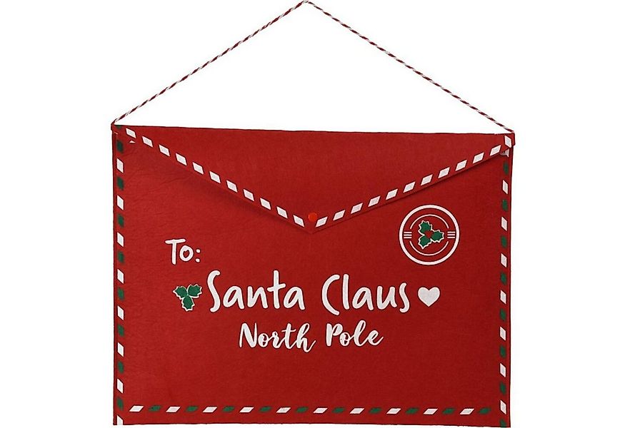 Koopman Dekofigur Weihnachtsdeko Geschenkverpackung roter Filz-Umschlag XXL günstig online kaufen