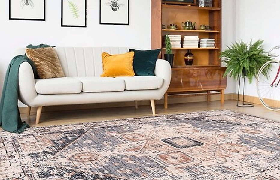 my home Teppich »Aniela«, rechteckig, 10 mm Höhe, Baumwollteppich, Wohnzimm günstig online kaufen