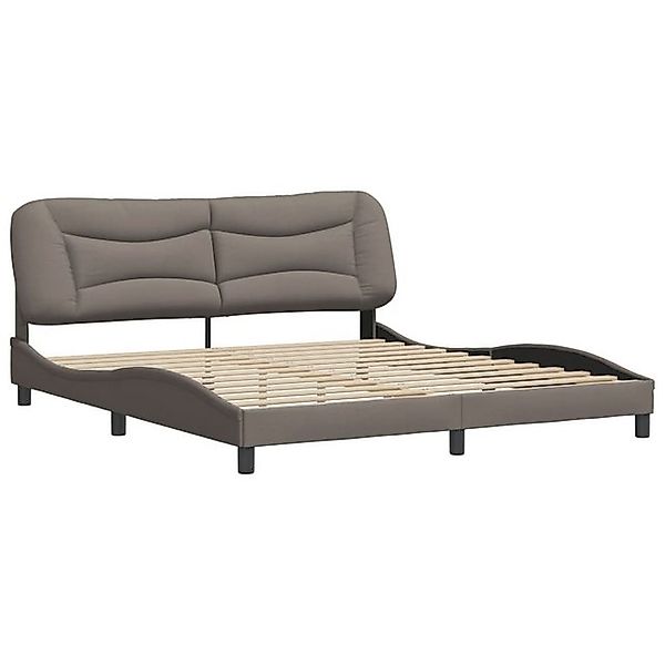 furnicato Bettgestell ohne Matratze "Hvar" Taupe 180x200 cm Stoff (1-tlg) günstig online kaufen