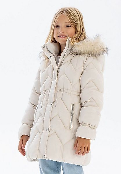 MINOTI Winterjacke Stepp-Winterjacke mit Kunstfell und Tunnelzug in der Tai günstig online kaufen