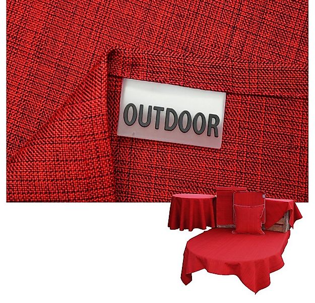 Tischdecke SAISON Outdoor Rot 90x90 Tischdecke, knitterfrei, bügelfrei, günstig online kaufen