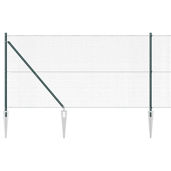vidaXL Zaunpfosten Grün 10 x 1,2 m 19 x 19 mm Maschen Stahl und PVC 3352051 günstig online kaufen