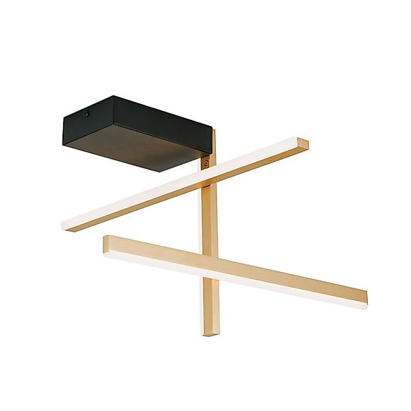 Orion Leuchten LED Deckenleuchte Stargate Schwarz Gold 3000K 1800lm günstig online kaufen