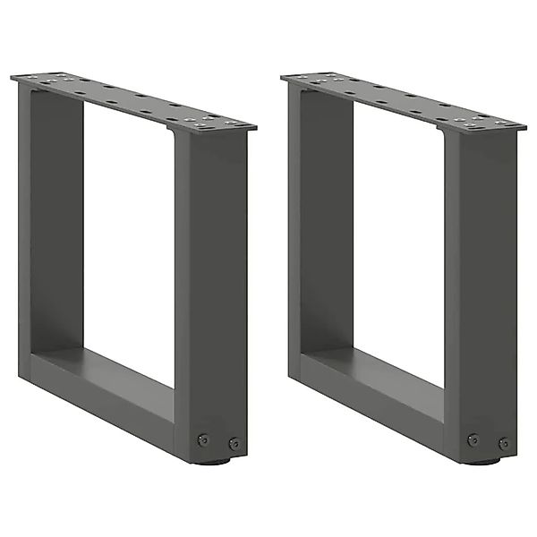 vidaXL Couchtischbeine U-Form 2 Stk Anthrazit 30x30-31 cm Stahl 4013130 günstig online kaufen