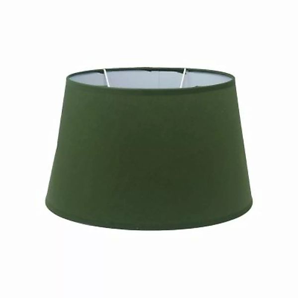B & S Lampenschirm klein Tischlampe Stoff E14 / E27 Fassung Grün oval H 15 günstig online kaufen