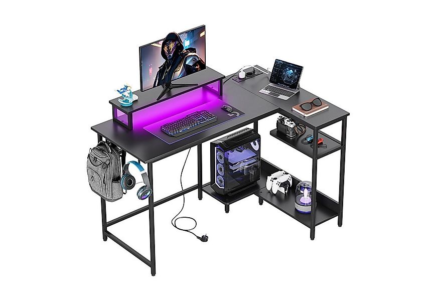 DEVAISE Computertisch Gamingtisch 111/120/140 x 80 cm Computertisch, L-förm günstig online kaufen