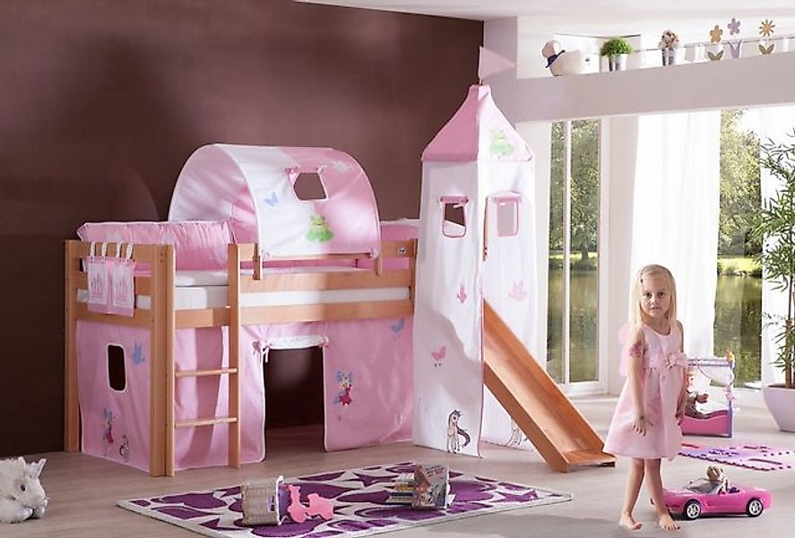 Natur24 Kinderbett Einzelbett Alex Buche massiv 90x200 cm Natur lackiert mi günstig online kaufen