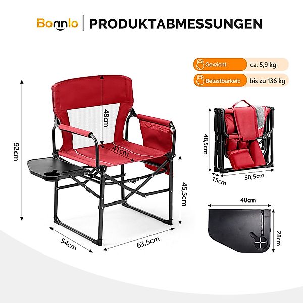 VINGLI Campingstuhl faltbar – Strandstuhl, Klappstuhl günstig online kaufen