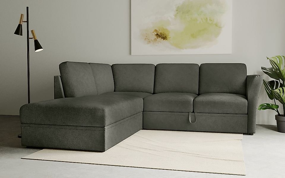 Home affaire Ecksofa »Lavars, L-Form, Schlafsofa« mit Bettfunktion und Stau günstig online kaufen