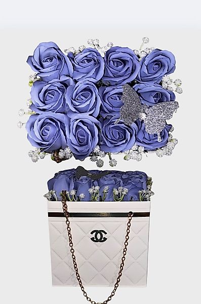Kunstblumenstrauß Seifenrosen Rosen aus Seife Blumenstrauß günstig online kaufen