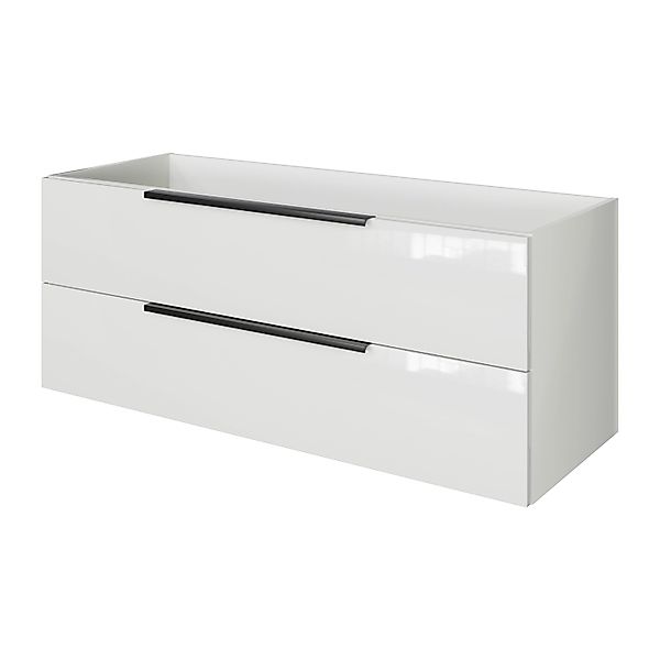 Pelipal Waschbeckenunterschrank Quantum 07 Schneeweiß Glanz 120 cm 2 Auszüg günstig online kaufen