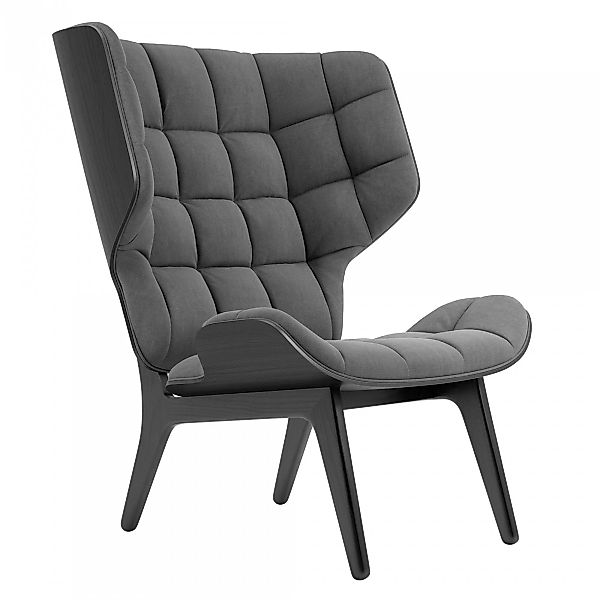 NORR 11 - Mammoth Sessel Gestell Eiche schwarz - verwaschenes schwarz/Sitzf günstig online kaufen