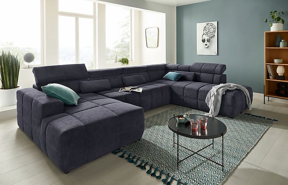 DOMO collection Wohnlandschaft Brandon viele Bezugsarten, incl. Nierenkisse günstig online kaufen