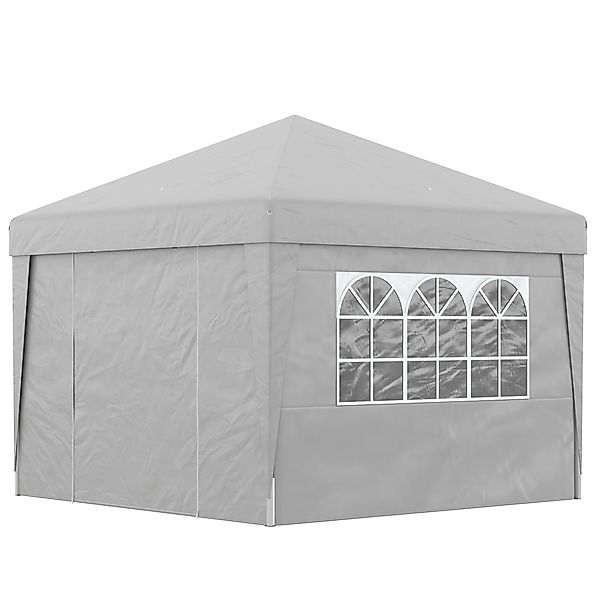 Outsunny Gartenpavillon Pop-up Faltbarer Pavillon Zelt für Empfänge 3 x 3 m günstig online kaufen