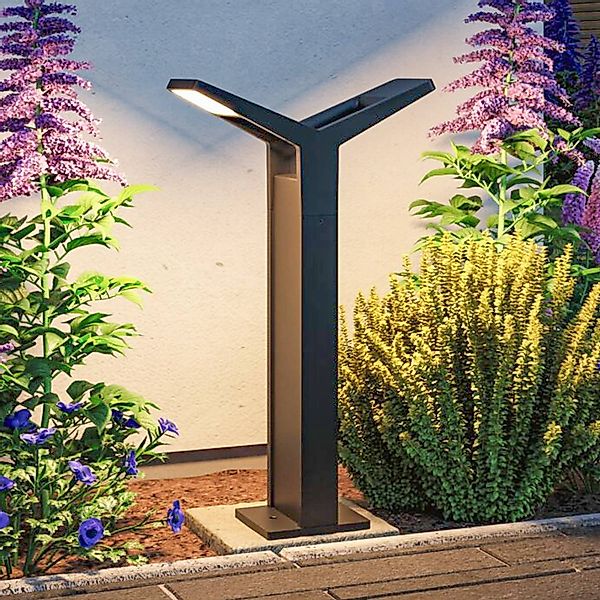 Paulmann LED-Wegeleuchte Juntea, anthrazit, Sensor, 2-fl. günstig online kaufen