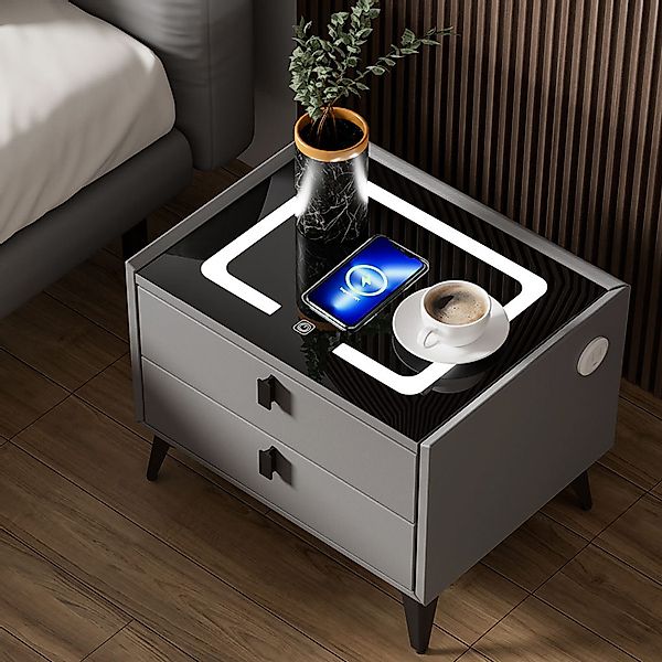 oyajia Nachttisch LED Nachttisch mit Wireless günstig online kaufen