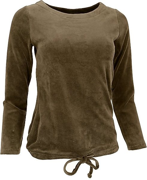 Guru-Shop Longsleeve Nicki-Pullover, weiches Samtshirt, Langarmshirt.. günstig online kaufen