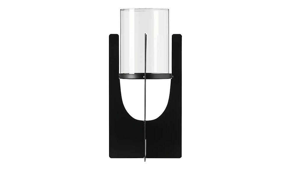 HOME STORY Windlicht   ¦ schwarz ¦ Eisen,Glas ¦ Maße (cm): B: 10,5 H: 30 Ac günstig online kaufen