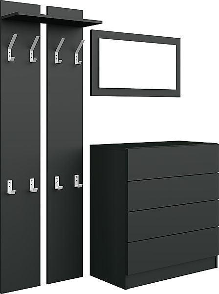 borchardt Möbel Garderoben-Set "Vaasa 3" Set, 3 Stk. tlg. mit Push to Open- günstig online kaufen