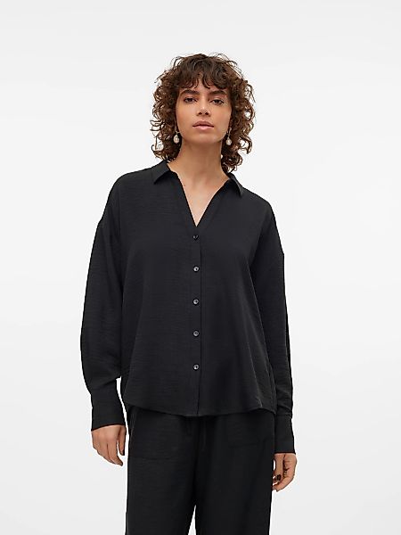 Vero Moda Langarmbluse "VMMELANEY QUEENY LS SHIRT WVN NOOS" Kunstfaser, loo günstig online kaufen