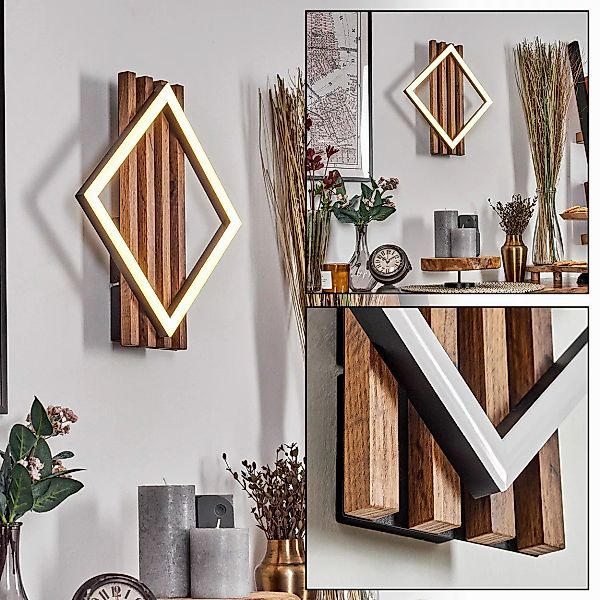 hofstein Wandleuchte Wandlampe aus Metall/MDF/Kunststoff in günstig online kaufen